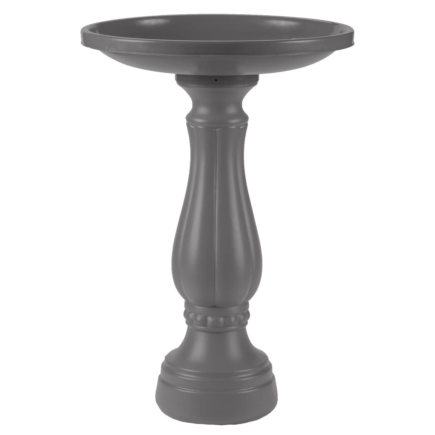Bloem Promo Birdbath With Pedestal - Charcoal Gray - 17" Basin With 2" Depth, 25" Fillable Pedestal