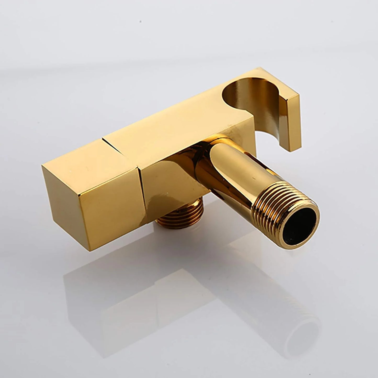 Handheld Bidet Sprayer for Toilet with Single Cold Water, Wall Mounted Toilet Bidet Sprayer Kit Brass Bathroom Cloth Diaper Sprayer Set for Personal Hygiene,Gold