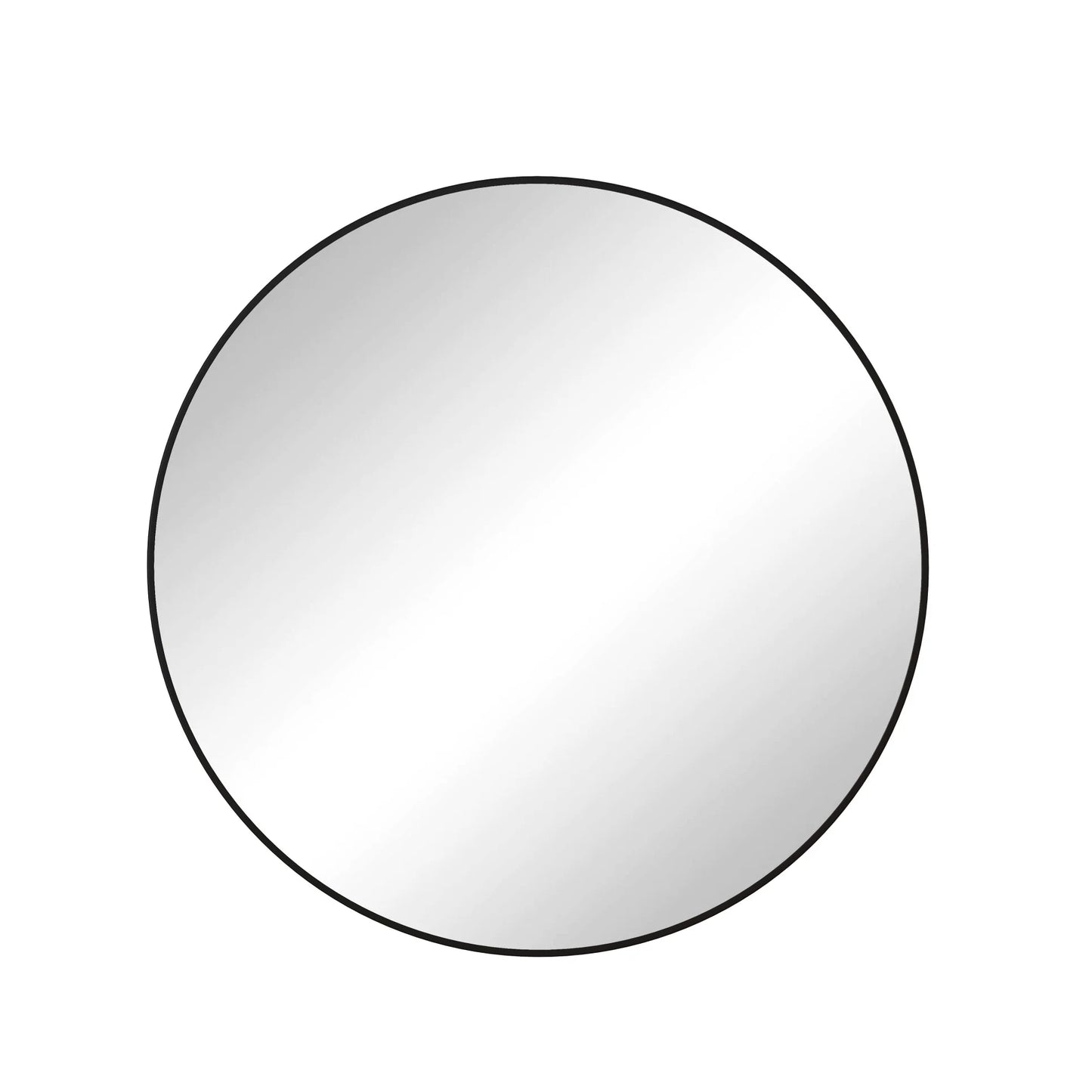 48" Round Mirror, Wall Circle Mirrors with Metal Framed, Circular Vanity Mirror Dressing Mirror for Bathroom, Living Room, Bedroom Wall Decor, Black