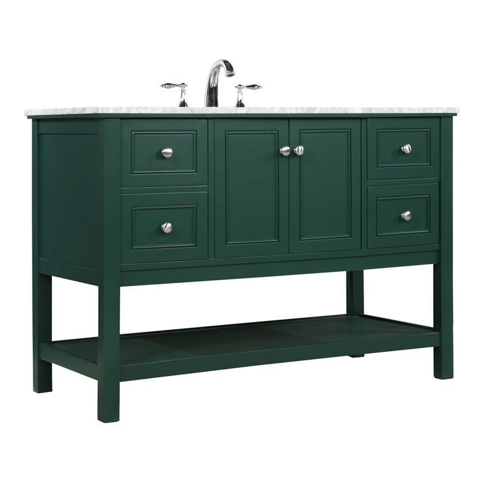 48 in. single bathroom vanity set in Black