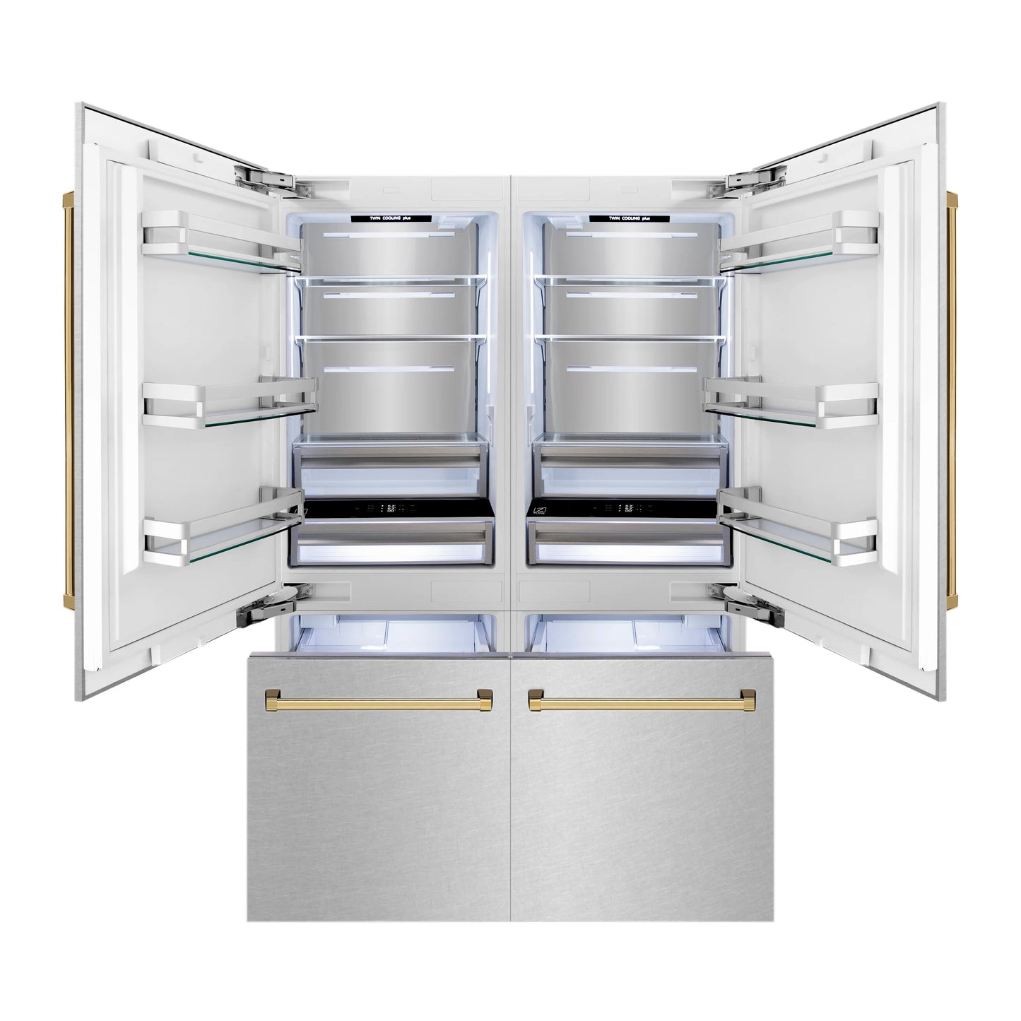 ZLINE KITCHEN AND BATH RBIVZSN60G french door built in refrigerator