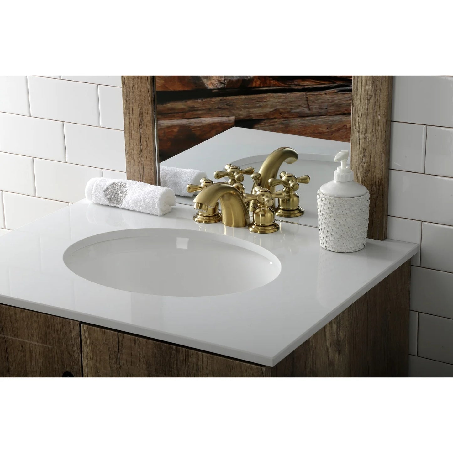 Kingston Brass KB944AX Victorian Mini-Widespread Bathroom Faucet, Polished Chrome/Polished Brass