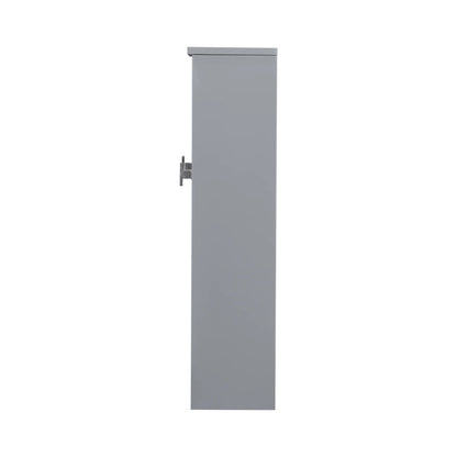 Royard Oaktree Bathroom Medicine Cabinet with Mirror, Bathroom Storage Cabinet with 3 Doors and Open Shelves, Wall Mounted Cabinet Space Saver with Towel Bars, Grey