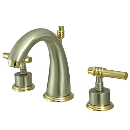 Kingston Brass KS2962ML Milano Widespread Bathroom Faucet, Polished Brass