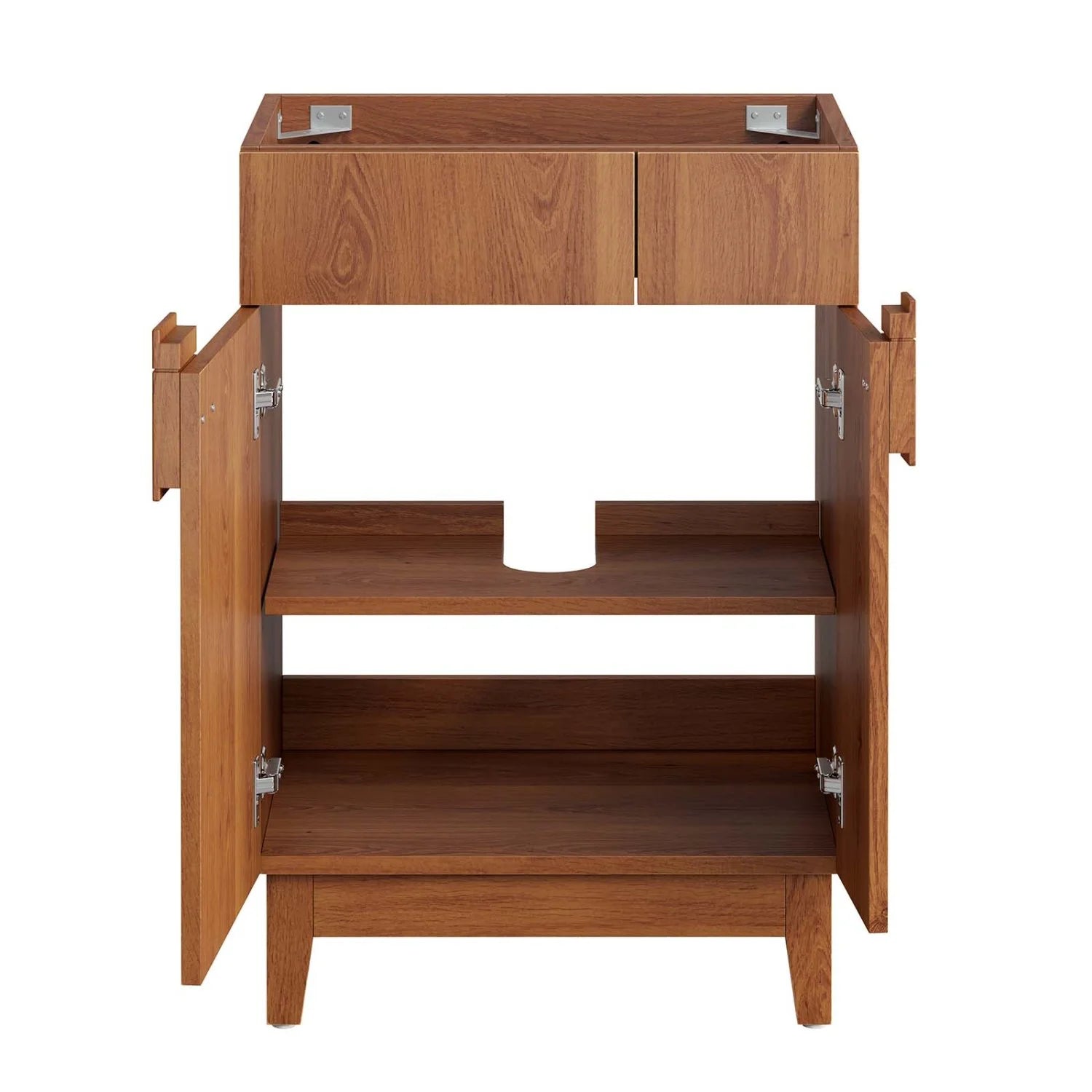 Vanity Cabinet (Sink not included), Walnut, Melamine Wood , Hotel Bedroom Bathroom, Modern Contemporary HB36062