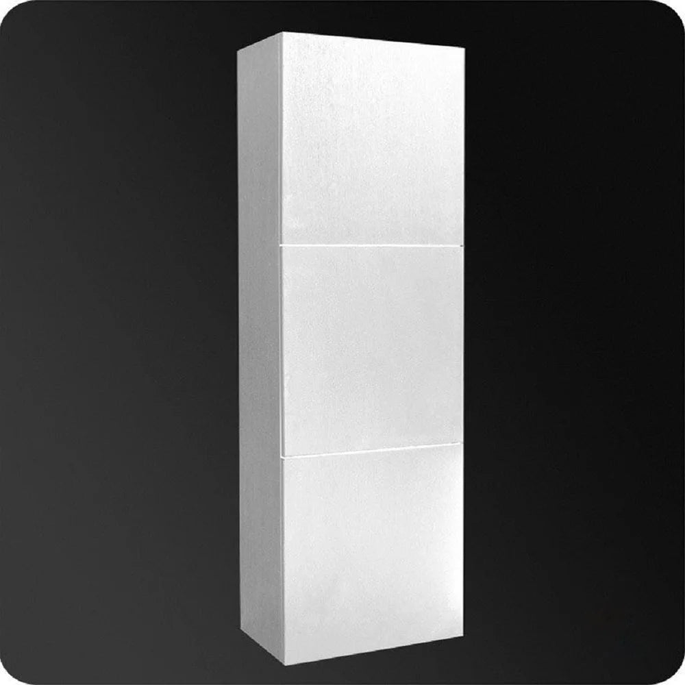 Fresca White Bathroom Linen Side Cabinet w/ 3 Large Storage Areas