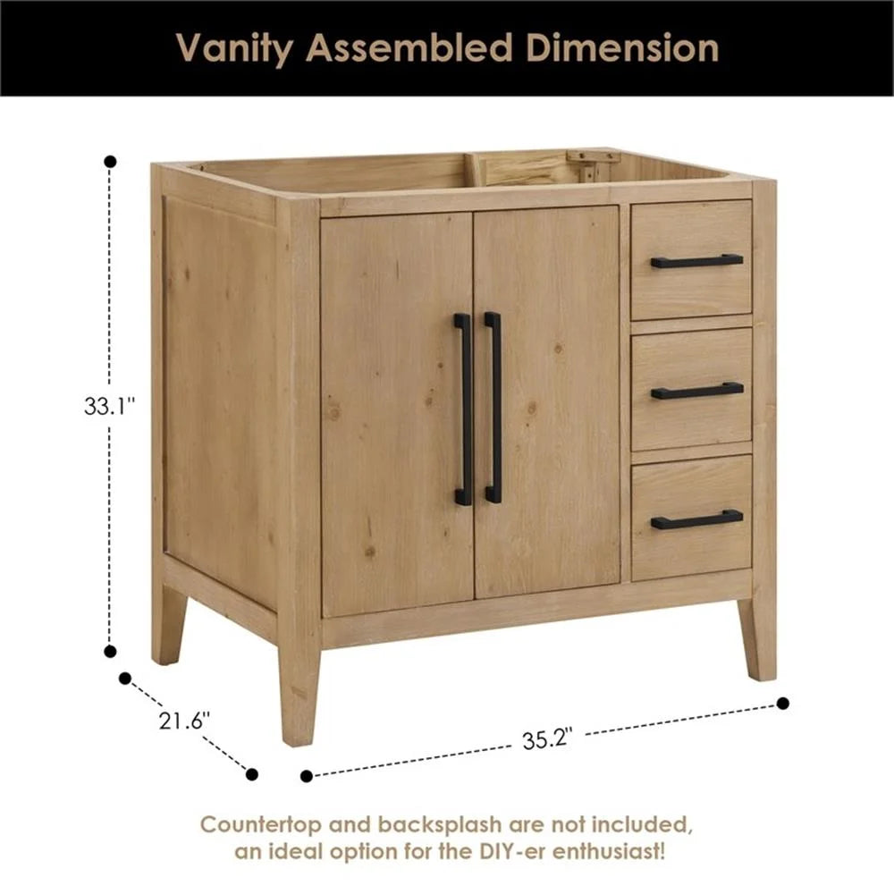 Altair Design Laurel Wood Brown 36" Single Vanity Bathroom Vanity Top
