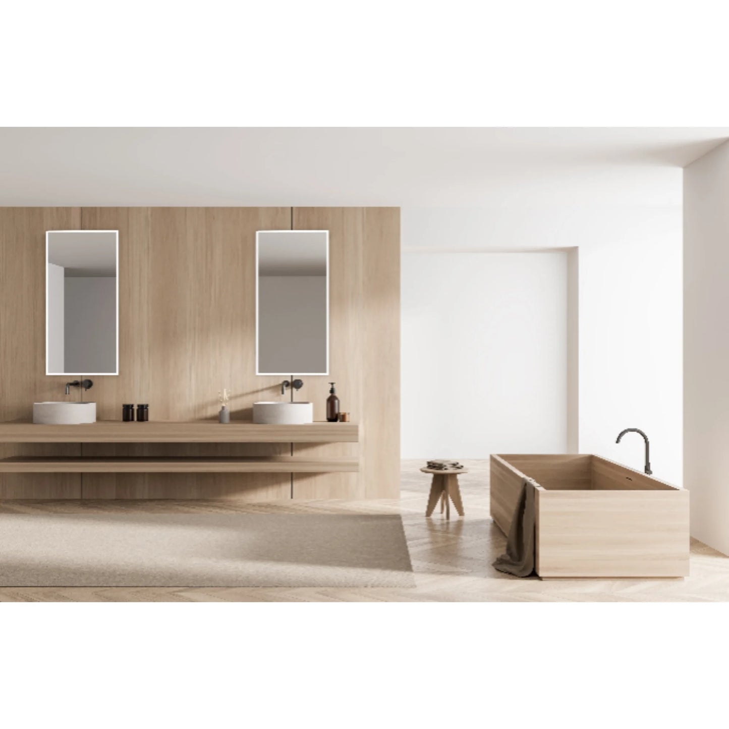 Modern Mirrors Astral Lighted Bathroom Vanity Mirror, Wall Mirror with Dimmable Daylight LED Lighting