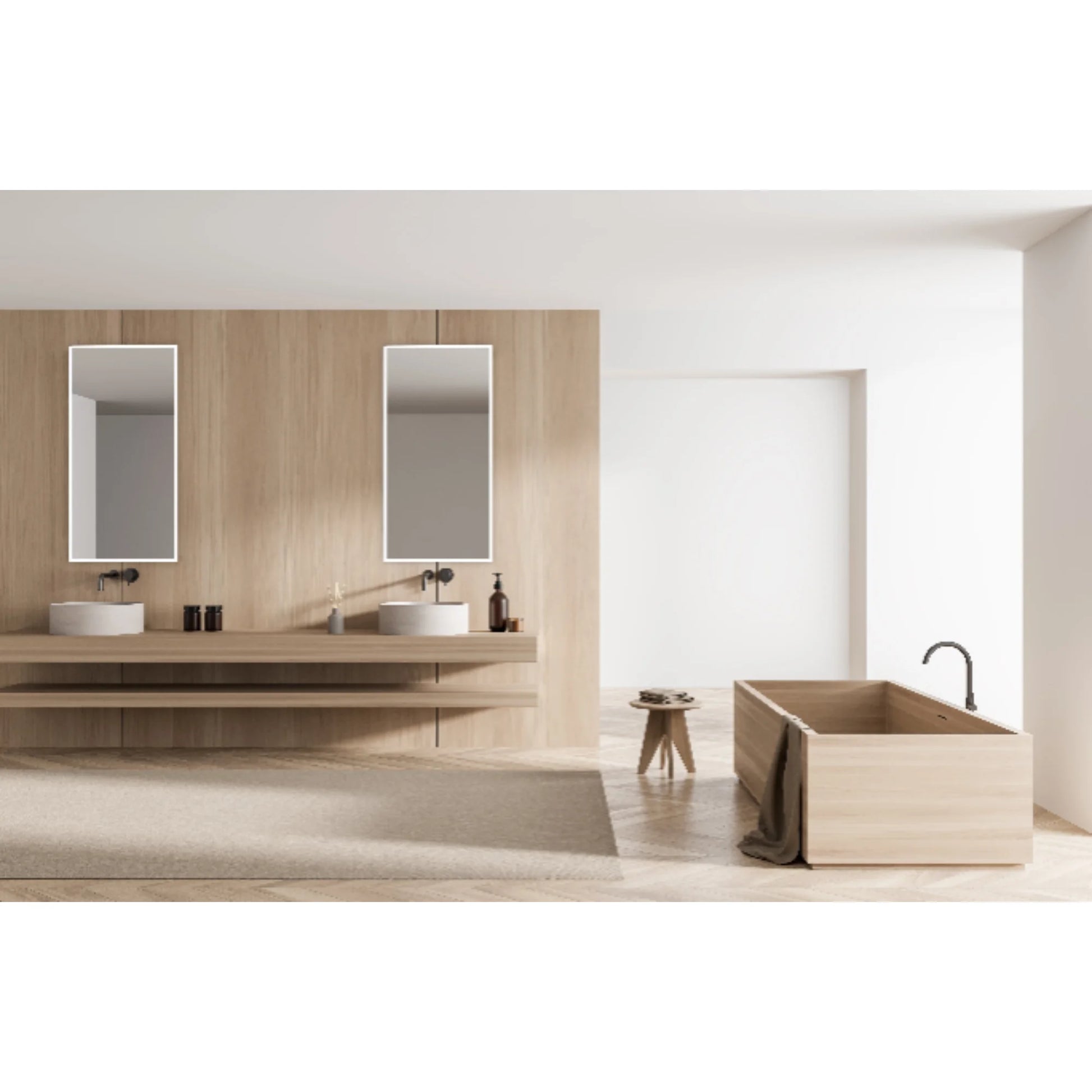 Modern Mirrors Astral Lighted Bathroom Vanity Mirror, Wall Mirror with Dimmable Daylight LED Lighting