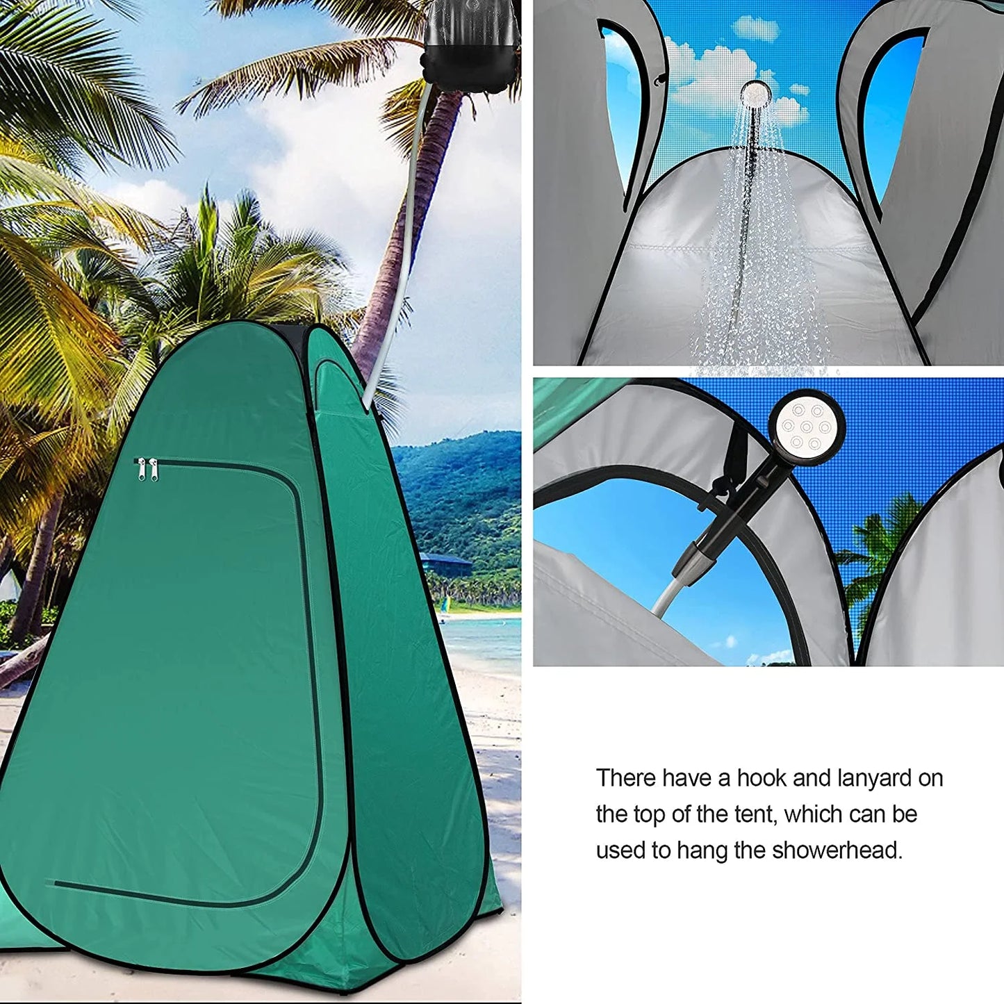 sasyxdc Shower Tent Pop- Privacy Tent Camping Portable Toilet Tent Outdoor Camp Bathroom Changing Dressing Room Instant Privacy Shelters for Hiking Beach Picnic Fishing Potty Extra-Tall