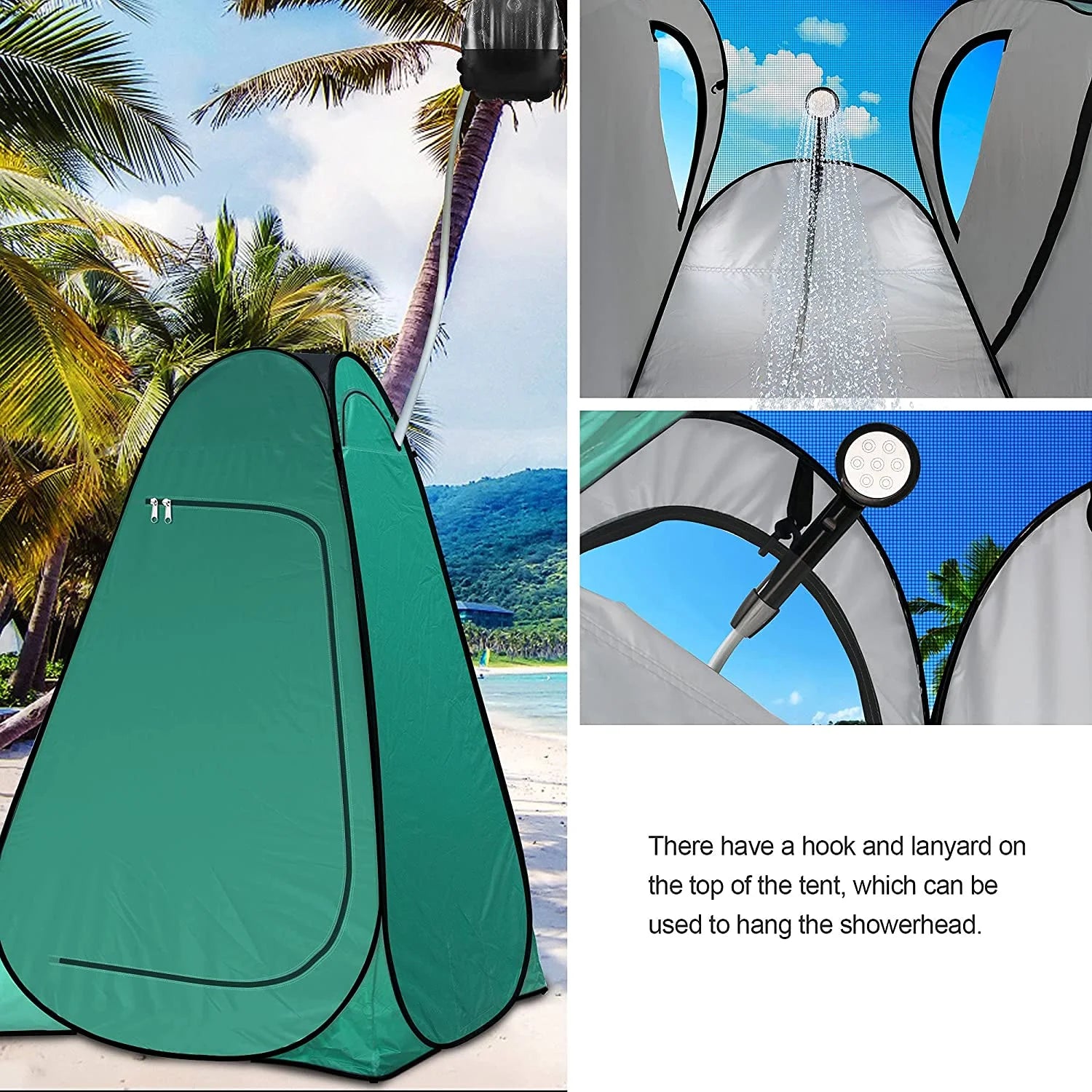 sasyxdc Shower Tent Pop- Privacy Tent Camping Portable Toilet Tent Outdoor Camp Bathroom Changing Dressing Room Instant Privacy Shelters for Hiking Beach Picnic Fishing Potty Extra-Tall