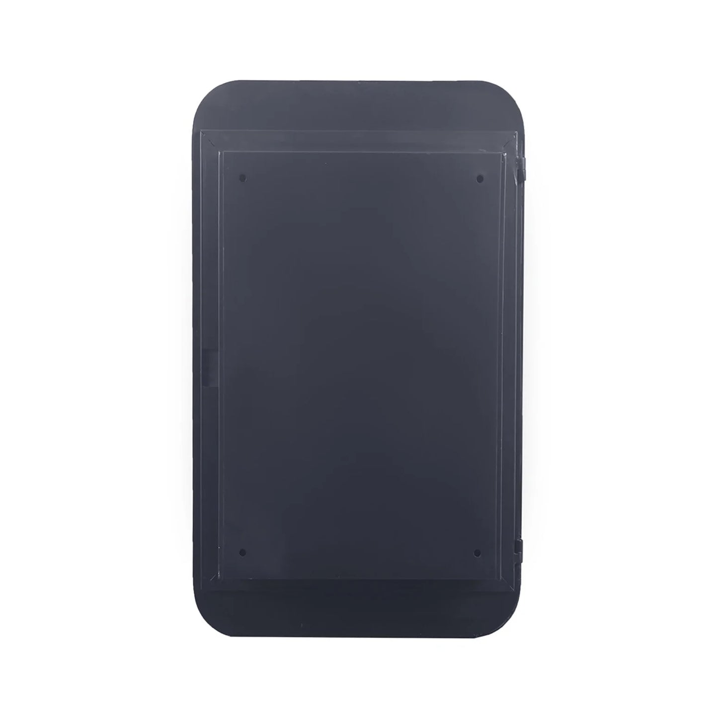 20x30 Inch Recessed Black Metal Medicine Cabinet with Full-Length Mirror - Adjustable Tempered Glass Shelves, Moisture-Resistant Storage, Wall-Mounted Design for Modern & Traditional Bathrooms
