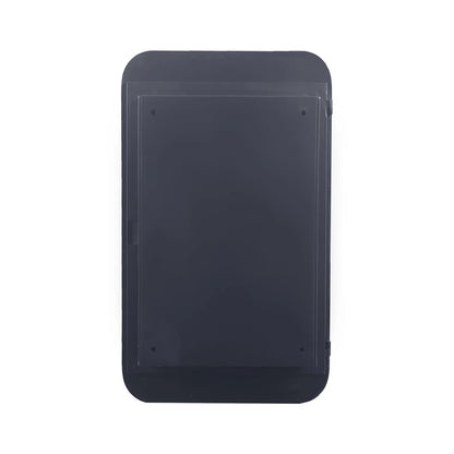 20x30 Inch Recessed Black Metal Medicine Cabinet with Full-Length Mirror - Adjustable Tempered Glass Shelves, Moisture-Resistant Storage, Wall-Mounted Design for Modern & Traditional Bathrooms