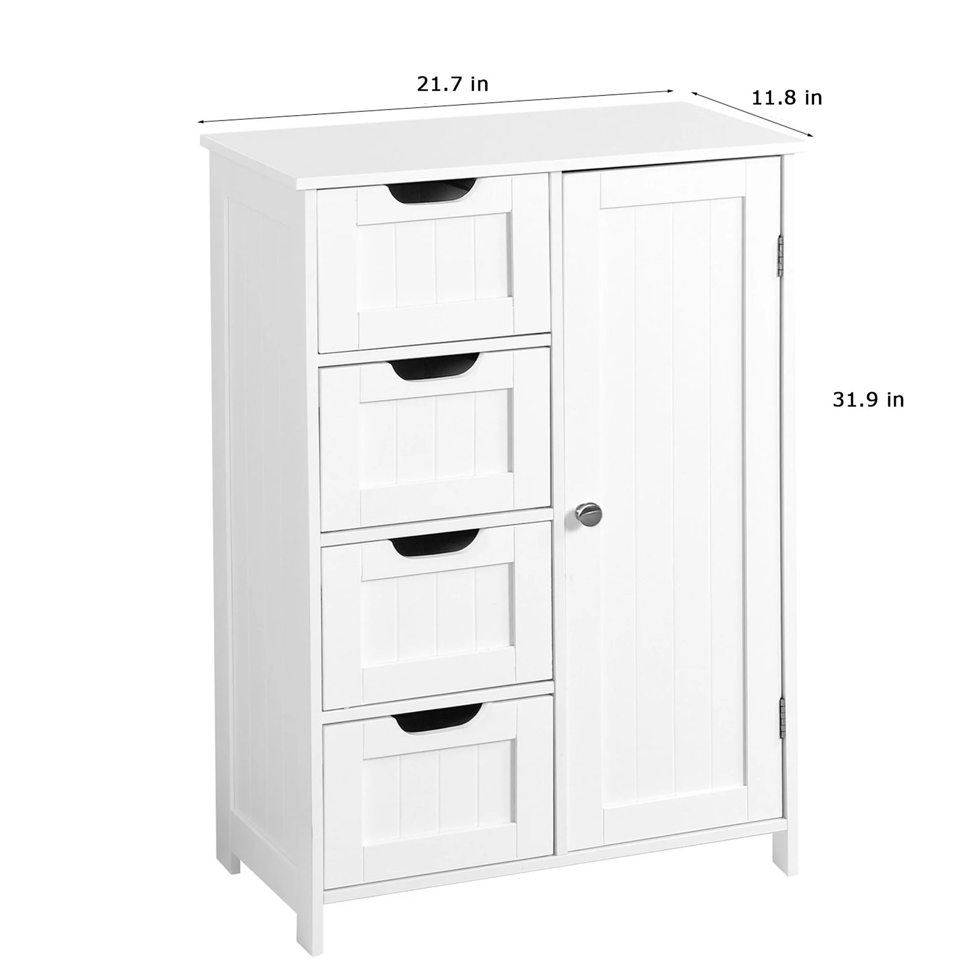 Swonuk 4-Drawer Wood Chest of Drawers, Modern Storage Cabinet for Bathroom, Closet, Entryway, Hallway, Nursery