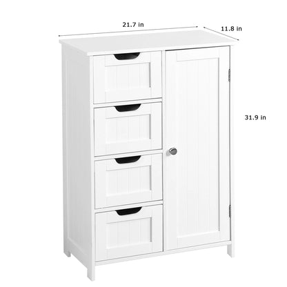 Swonuk 4-Drawer Wood Chest of Drawers, Modern Storage Cabinet for Bathroom, Closet, Entryway, Hallway, Nursery