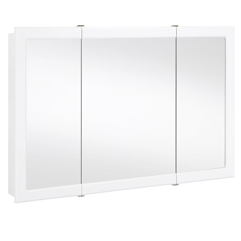 Design House 48" Wood Mirrored Wall Mount Bathroom Medicine Cabinet, Nutmeg Oak