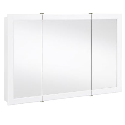 Design House 48" Wood Mirrored Wall Mount Bathroom Medicine Cabinet, Nutmeg Oak