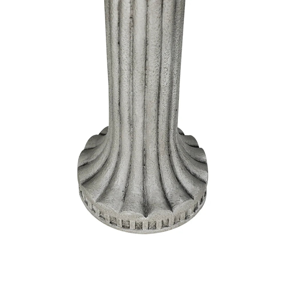24 inch H Modern Outdoor Garden Bird Bath - Glass Fiber Reinforced Concrete Construction Garden Birdbath for Lawn Yard Garden Decor