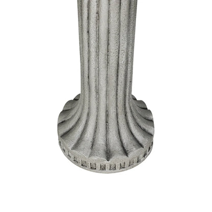 24 inch H Modern Outdoor Garden Bird Bath - Glass Fiber Reinforced Concrete Construction Garden Birdbath for Lawn Yard Garden Decor
