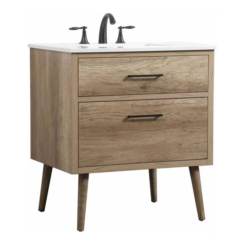 Elegant Kitchen and Bath 30 Inch Single Bathroom Vanity In Mango Wood