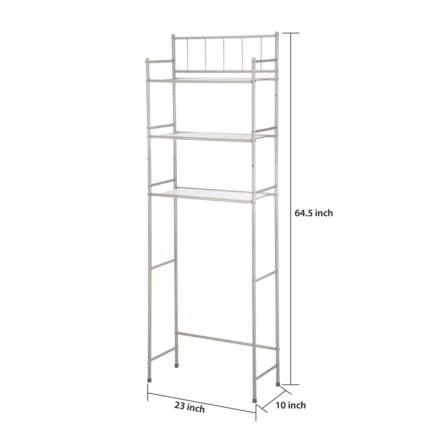Mainstays 4 Piece Steel Satin Nickel Bath Shelves Set 15 lb Capacity per Shelf for Adult - Teen Ages