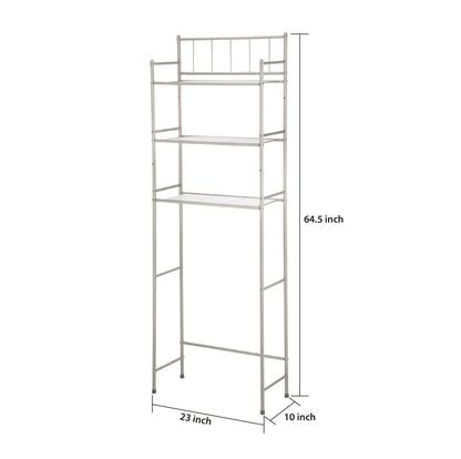 Mainstays 4 Piece Steel Satin Nickel Bath Shelves Set 15 lb Capacity per Shelf for Adult - Teen Ages
