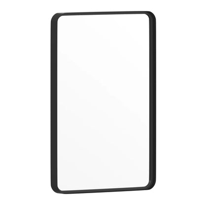 Emma + Oliver 20" x 30" Rectangular Wall Mirror with Black Frame, Silver Backing for Clarity and Shatterproof Glass for Entryways, Bathrooms & More
