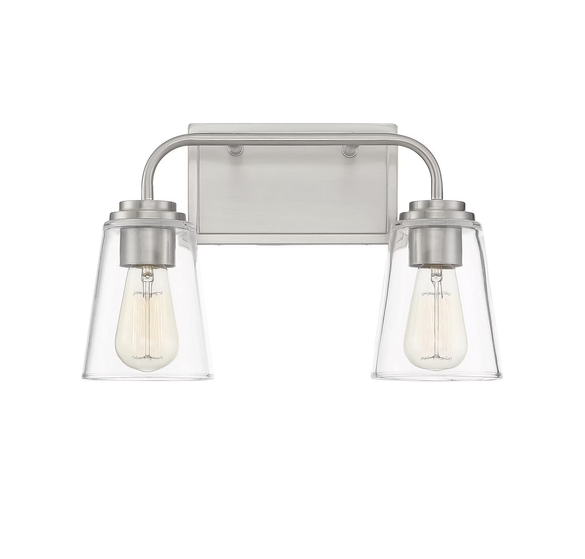 Trade Winds Lighting 2-Light Bathroom Vanity Light In Natural Brass