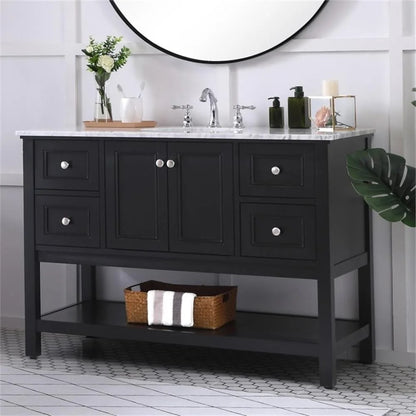 48 in. single bathroom vanity set in Black