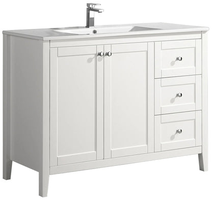 Cannes 48 Single, Two Doors, Three Drawers, Bathroom Vanity
