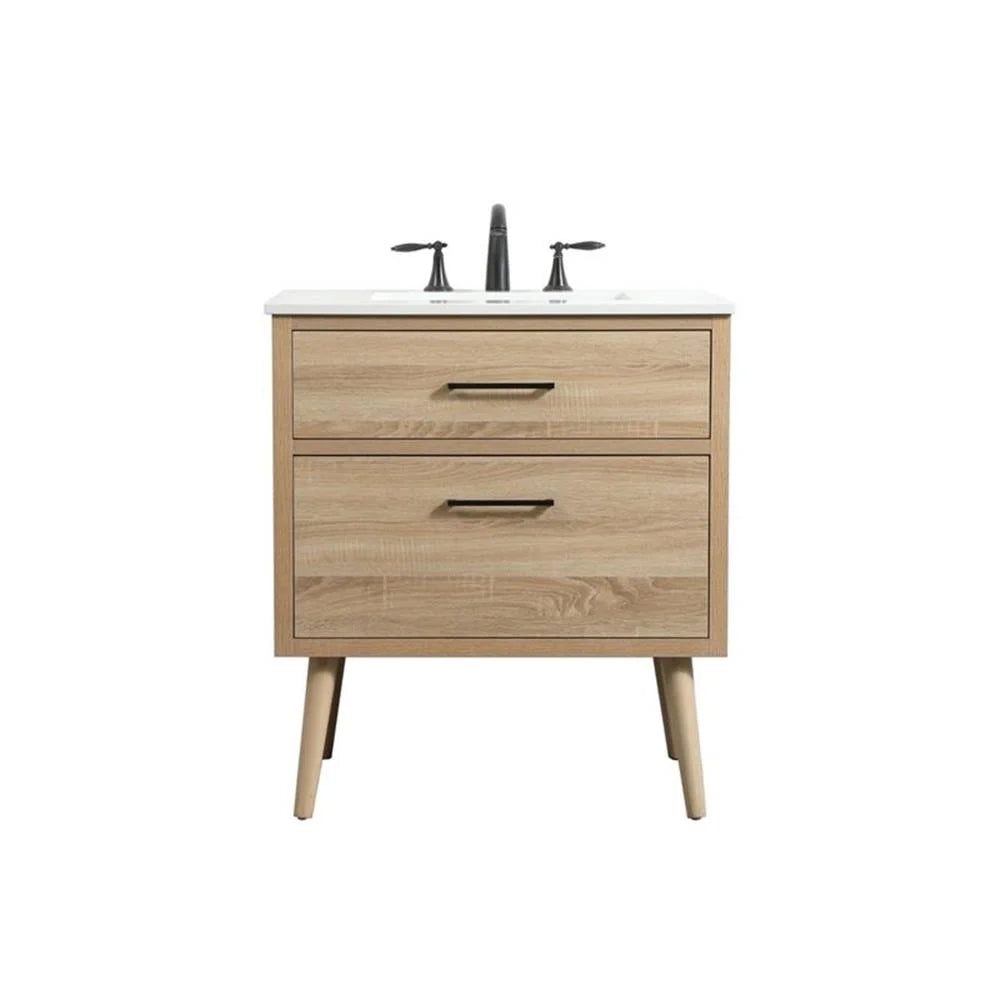 Elegant Kitchen and Bath 30 Inch Single Bathroom Vanity In Mango Wood