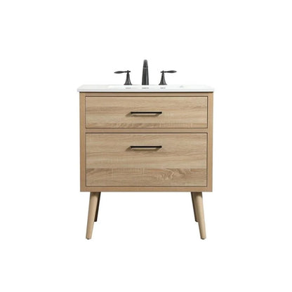 Elegant Kitchen and Bath 30 Inch Single Bathroom Vanity In Mango Wood