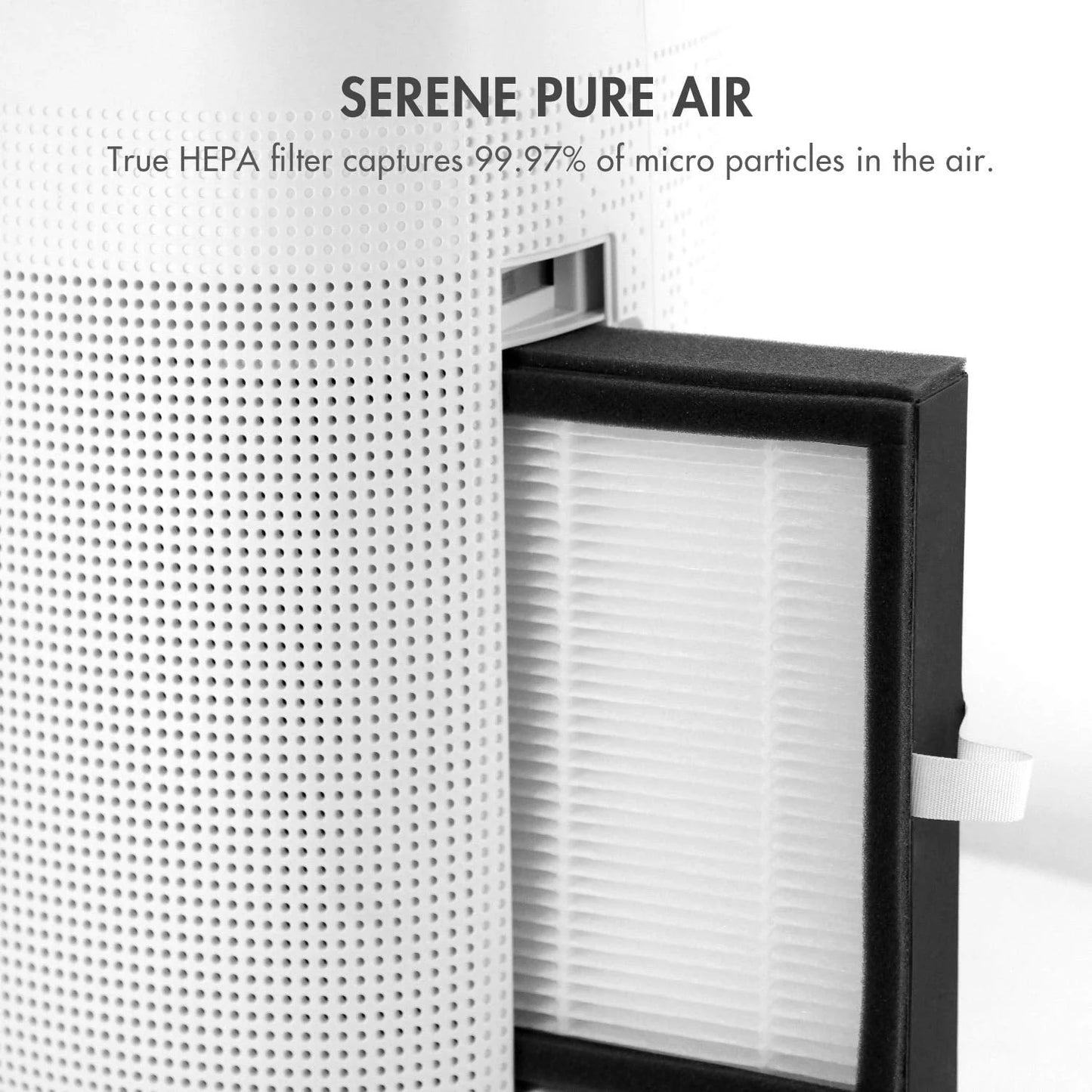 Tenergy Sorbi 1000ml Air Dehumidifier w/Air Purifying Function, True HEPA Filter, Auto Shutoff, Touch Control Adjustable Air Speed, Ultra-Quiet Allergies Eliminator, Ideal for Closets and Bathrooms