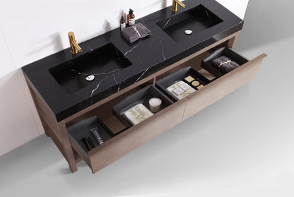 Bibury 72" Chestnut Oak Freestanding Bathroom Vanity