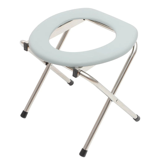 NUOLUX 1PC Foldable Bathroom Toilet Chair Portable Toilet Stool Potty Chair for The Old