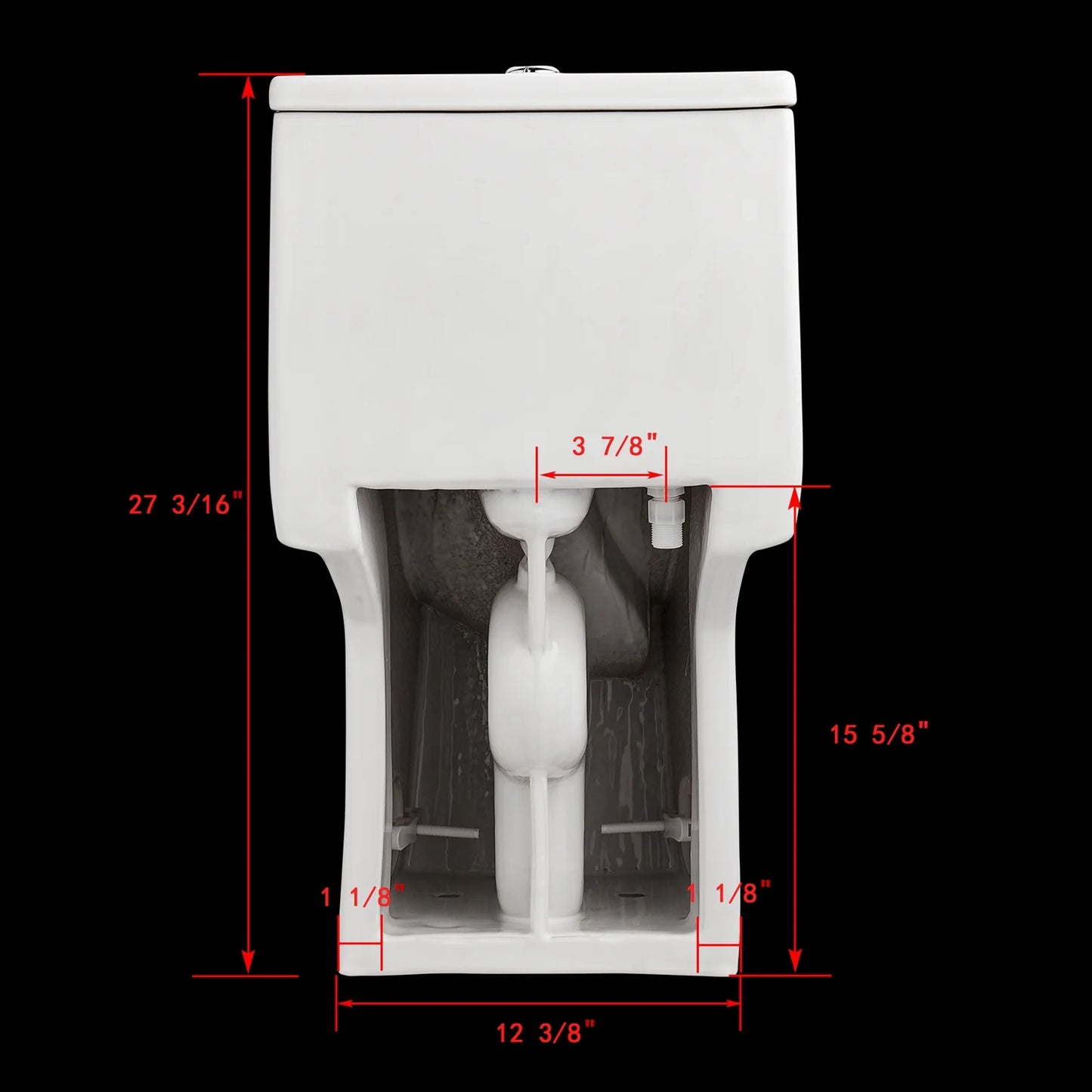 DeerValley Ursa DV-1F52677 Elongated One-Piece Toilet Ceramic 0.8/1.28 GPF Dual Flush Bathroom Toilets