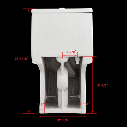 DeerValley Ursa DV-1F52677 Elongated One-Piece Toilet Ceramic 0.8/1.28 GPF Dual Flush Bathroom Toilets