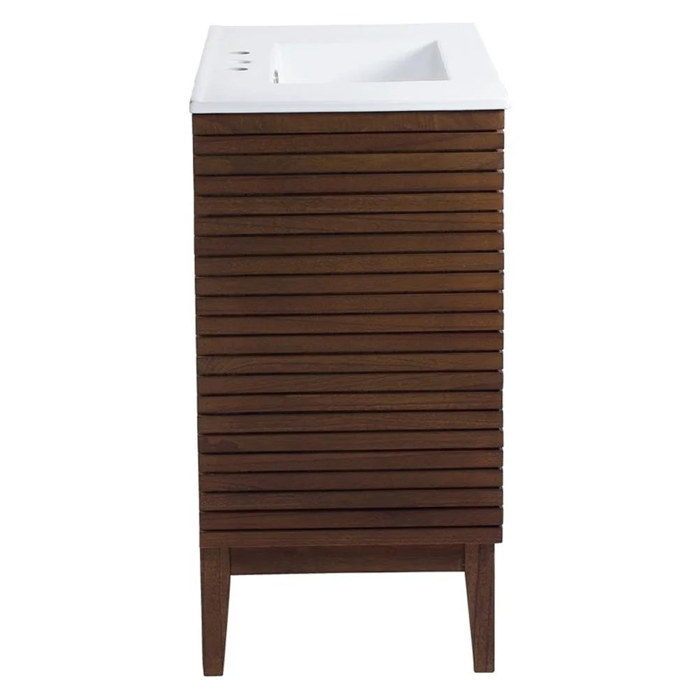 Modway Ledger 36" Bathroom Vanity in Walnut White