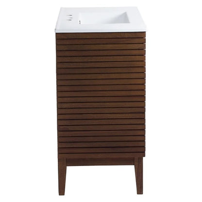 Modway Ledger 36" Bathroom Vanity in Walnut White