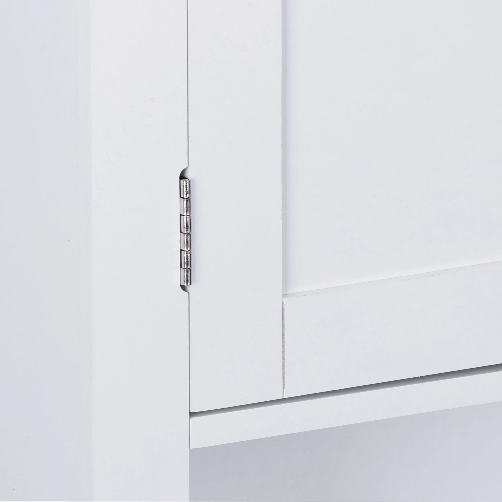 ZenSports 2-Door Bathroom Medicine Storage Wall Cabinet, Over-the-Toilet Adjustable Shelves 8" Width White