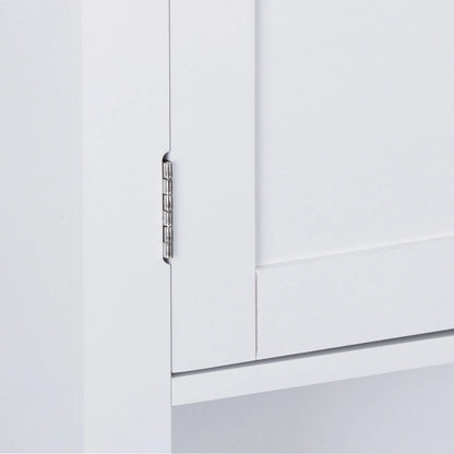 ZenSports 2-Door Bathroom Medicine Storage Wall Cabinet, Over-the-Toilet Adjustable Shelves 8" Width White