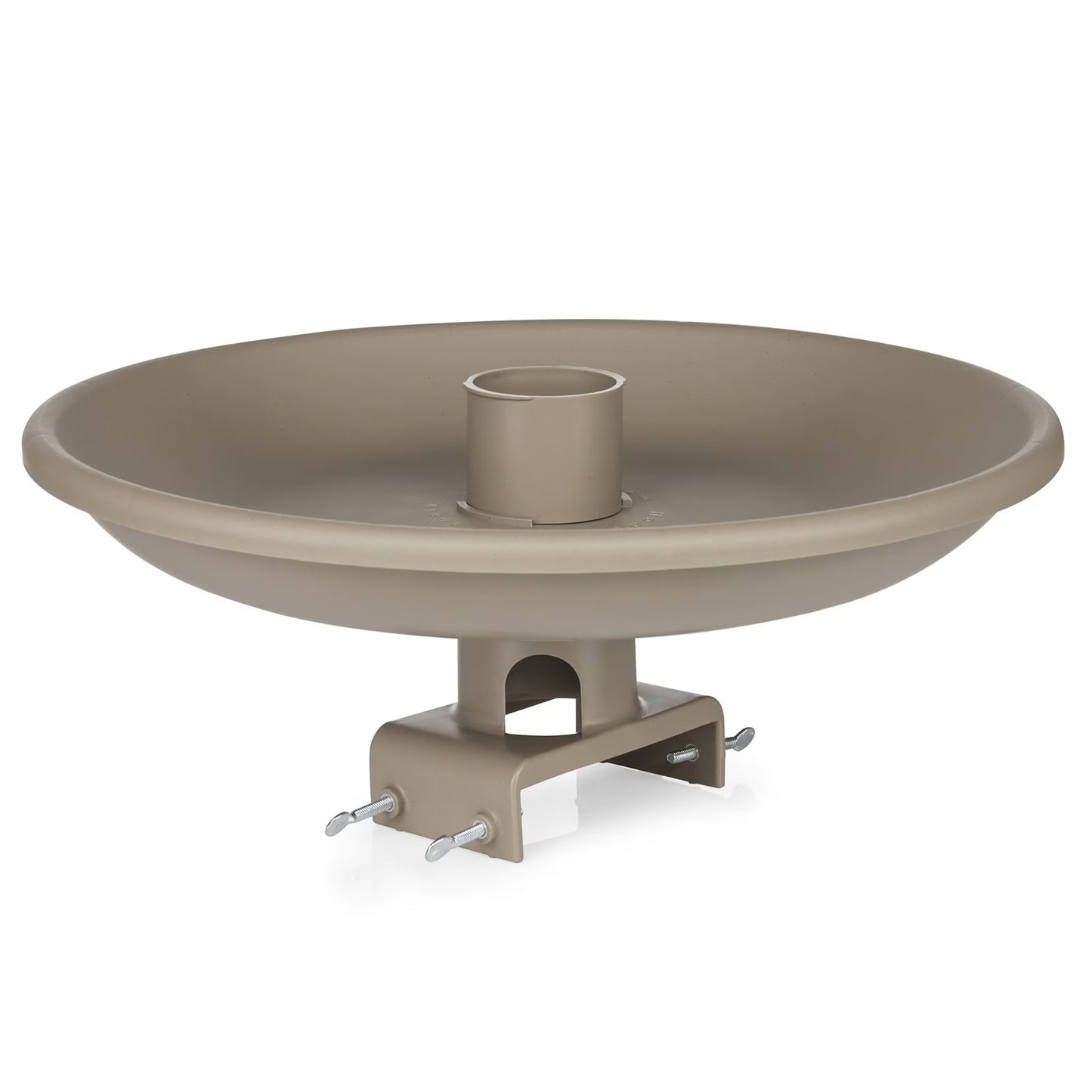 Farm Innovators 150 Watt Plastic Heated Birdbath w/ Deck Mount, Tan