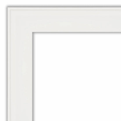 Amanti Art Vanity White Framed Non-Beveled Bathroom Vanity Wall Mirror - 21.5 x 27.5 in