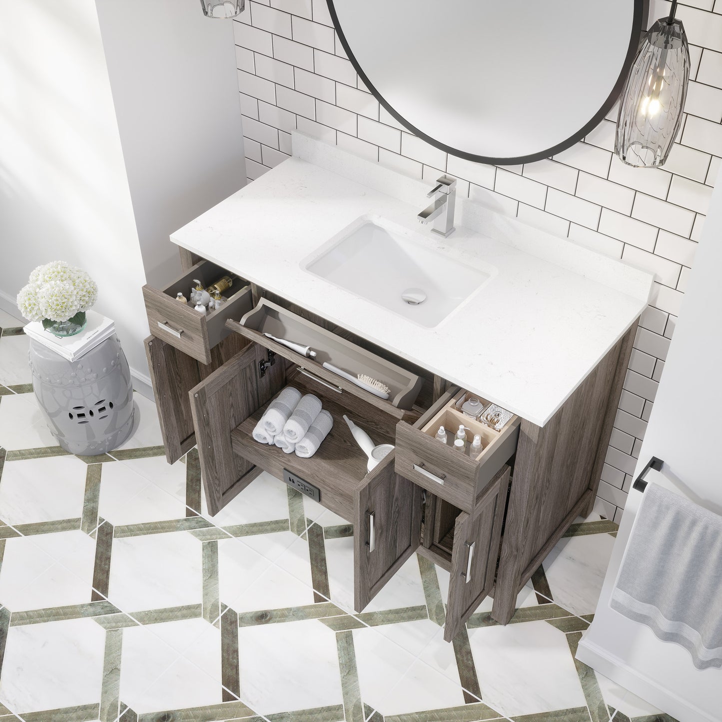 Katie Bath Vanity by Studio Bathe in Gray