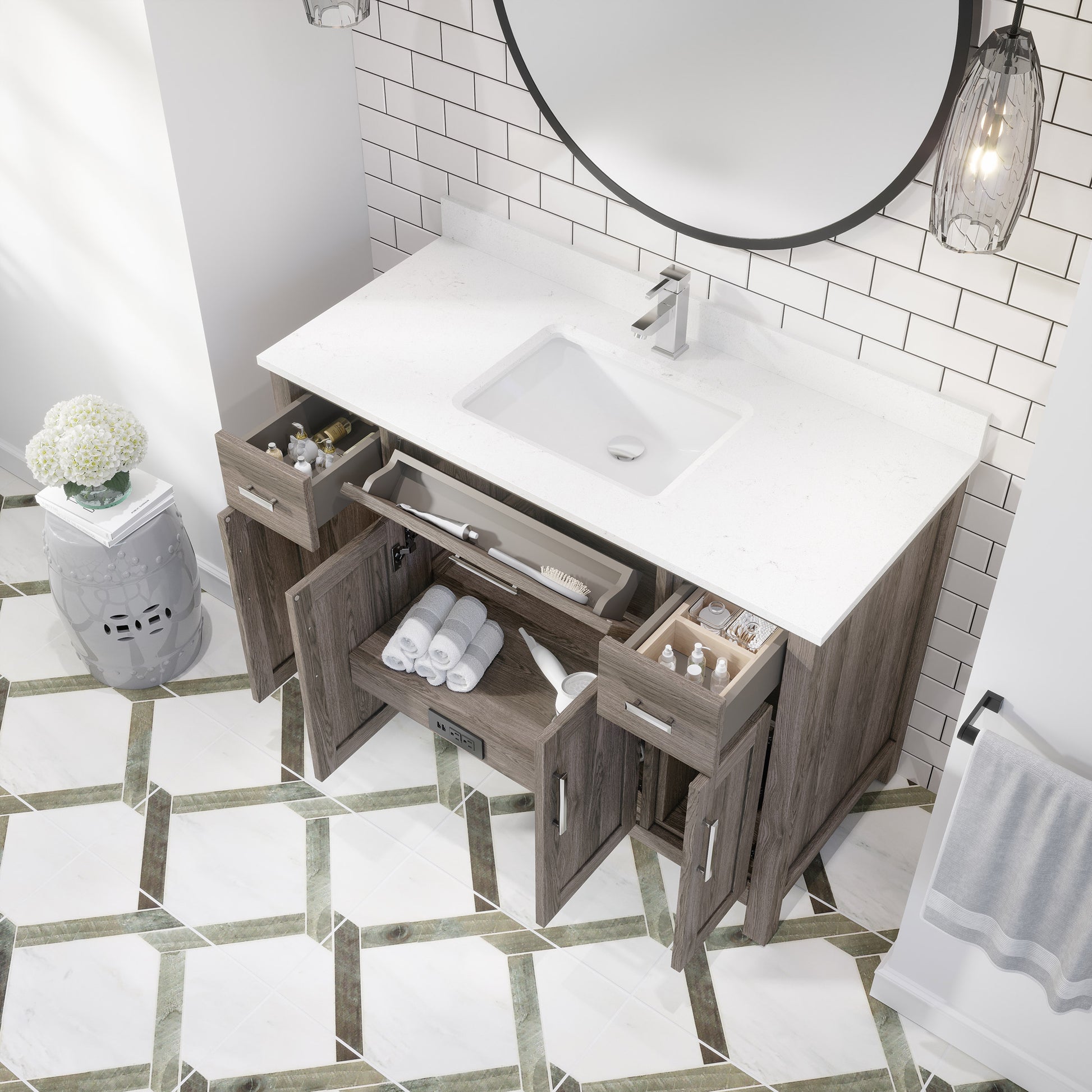 Katie Bath Vanity by Studio Bathe in Gray