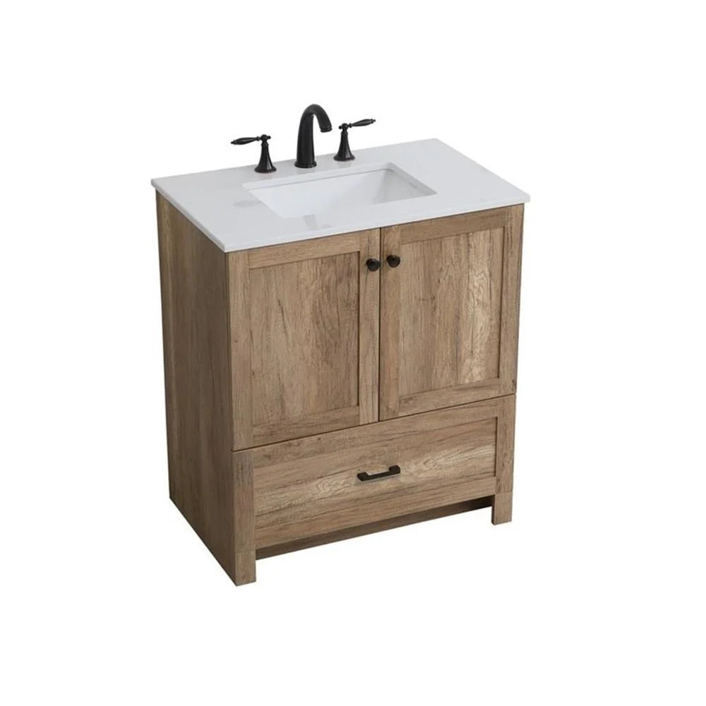 30 inch Single Bathroom Vanity in Natural oak