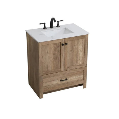 30 inch Single Bathroom Vanity in Natural oak