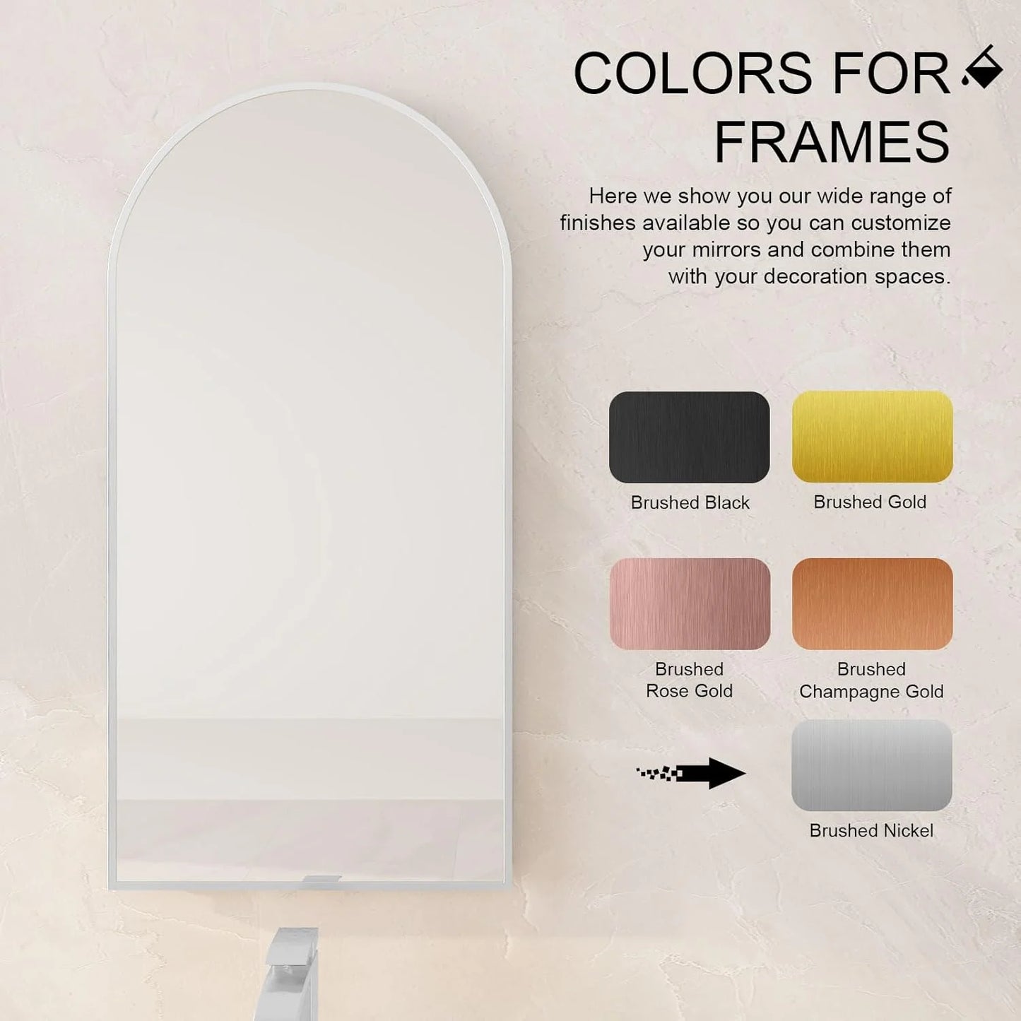 Arched Medicine Cabinet with Mirror,Recessed Medicine Cabinet Mirrors for Bathroom Cabinet with Mirror,Arched Metal Framed Medicine Cabinet,Arch Medicine Cabinet Recessed 16x31 in