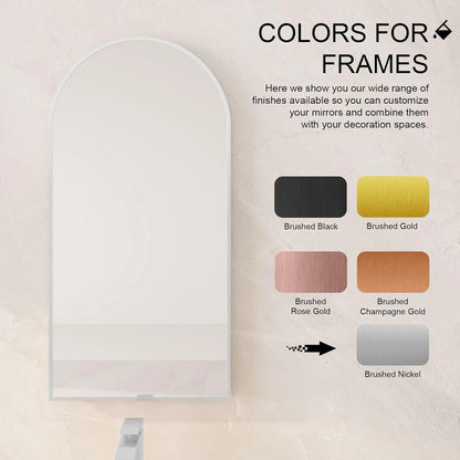 Arched Medicine Cabinet with Mirror,Recessed Medicine Cabinet Mirrors for Bathroom Cabinet with Mirror,Arched Metal Framed Medicine Cabinet,Arch Medicine Cabinet Recessed 16x31 in