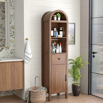 Furtivusia Bathroom Storage Cabinet Narrow Tall Cabinet Storage Tower with Door and Drawer